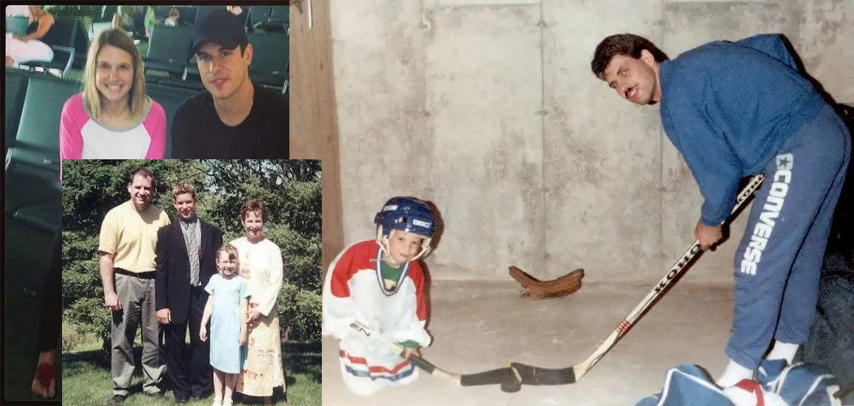 Crosby mit seinem Vater im Keller - Foto: Familie Crosby
